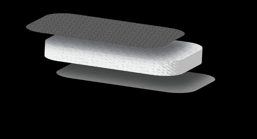 Dockside AC Light composite deck with fiber skin layers and PET foam core