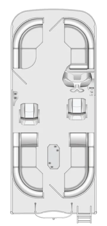2026 Berkshire 22RFX CTS pontoon floorplan layout