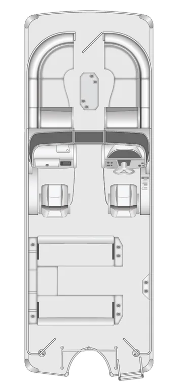 2026 Berkshire 23CL STS pontoon floorplan layout