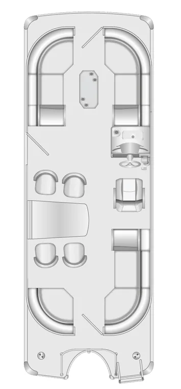 2026 Berkshire 23RFX DC STS pontoon floorplan layout