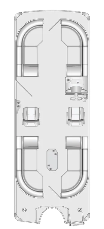 2026 Berkshire 23RFX STS pontoon floorplan layout