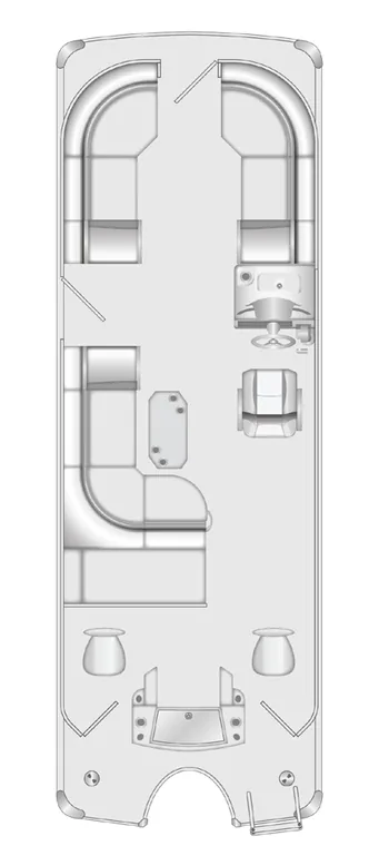2026 Berkshire 23SBE STS pontoon floorplan layout