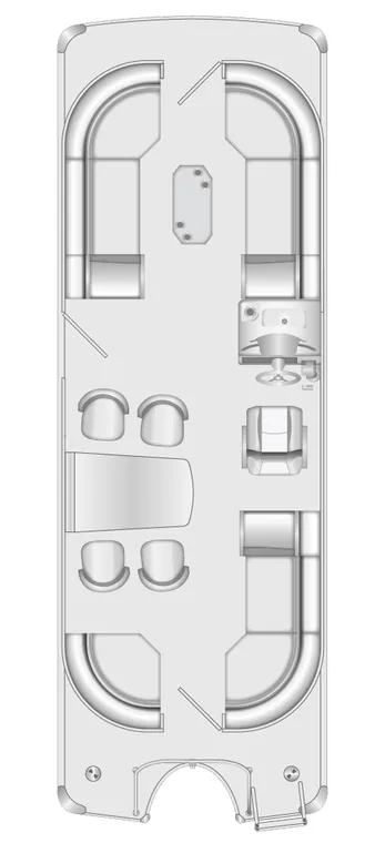 2026 Berkshire 23UL STS pontoon floorplan layout