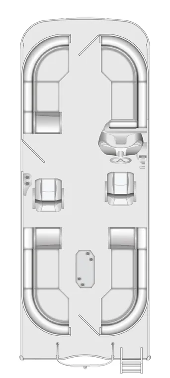 2026 Berkshire 24RFX CTS pontoon floorplan layout