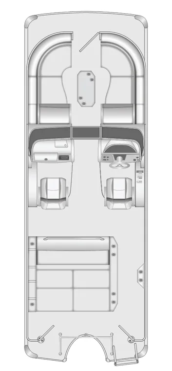 2026 Berkshire 25CL STS pontoon floorplan layout