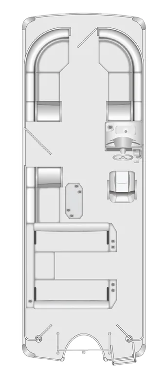 2026 Berkshire 25RFX STS pontoon floorplan layout