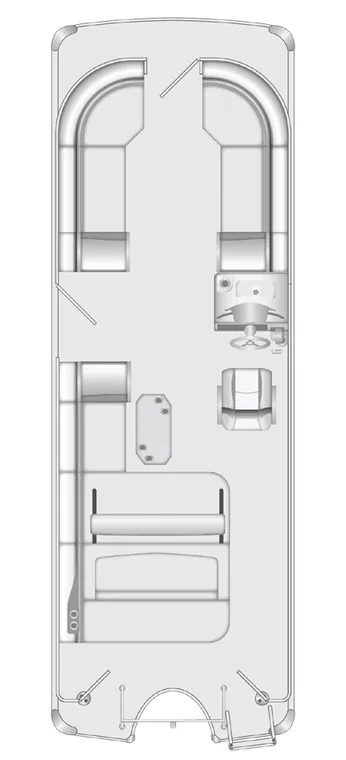 2026 Berkshire 25SB2 STS pontoon floorplan layout