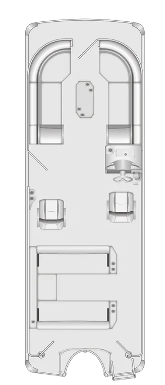 2026 Berkshire 25ULE STS pontoon floorplan layout