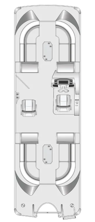 2026 Berkshire Sport RFX9 pontoon floorplan layout