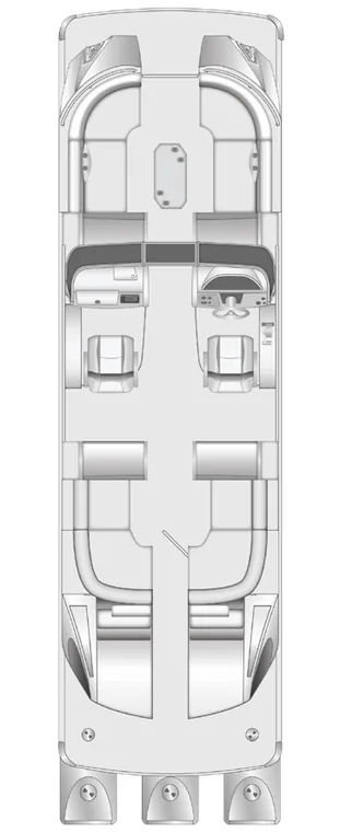 2026 Berkshire Sport UL9 DC B pontoon floorplan layout