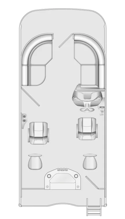 2026 Dockside 20DQ pontoon floorplan layout