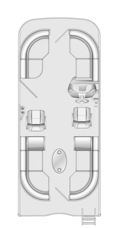 2026 Dockside 22DF pontoon fishing floorplan layout