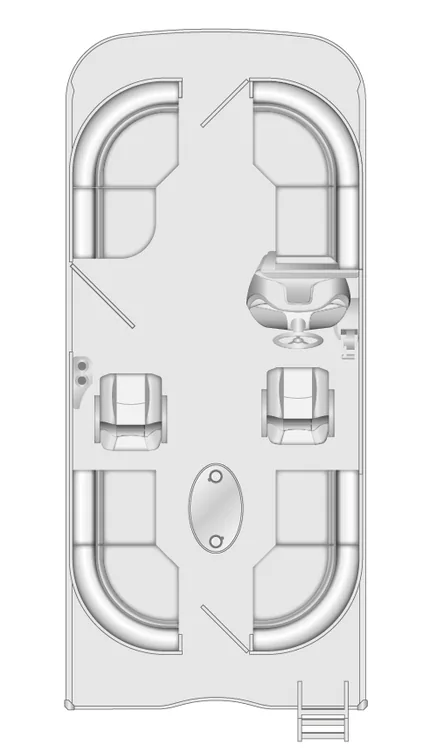 2026 Dockside 22DQ pontoon floorplan layout